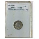1950-D Uncertified Roosevelt Dime