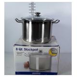 8 quart stainless steel stock pot, NIB.
