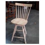 Counter Stool, natural unfinished state, Swivel