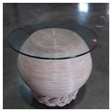 Sunroom Side Table, Bamboo bill type base with 26"