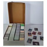 Large box of baseball cards from the early 1990s.