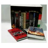Box of books on WWII and Italy.
