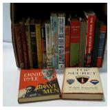 Box of books on WWII.