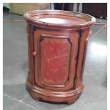 Accent Stand, 21" oval Decor painted, 28" tall,