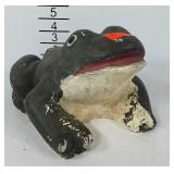 Yard art, concrete frog statue