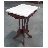 Victorian Marble Top Stand, 15x21x28" high
