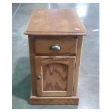 Bedside Stand, modern oak, drawer over door,