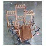 Two pc home Furnishings lot, plantstand, and