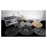 Glassware,  platters, pitcher, stemware, snack