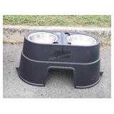 Large poly dog  water bowl and feeder with