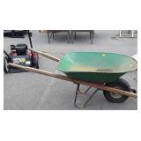 Wheel Barrow, gardners style, metal tub,