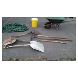 Long Handle Tools, garden hoes, axe, 3 Grain