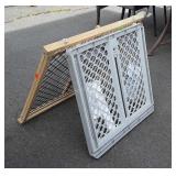 Two Safety Gates, one wood one poly made, stair
