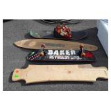 Skate Board Parts lot, one complete board, 3 wood