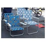 Chairs Lot. 2 beach, 2 lawn types, all 4 webb