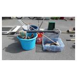 Misc Lot. Muck tubs, tote, bucket, floursent