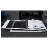 Doors Lot, 2 screen doors, other wood door parts,