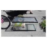 Aquarium Tank with pet Shaving bag, measures