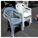 Outdoor Chairs, 7 poly made,