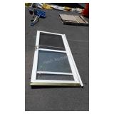 Storm Door, 36" full view glass with slider for