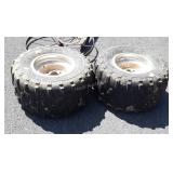 Set of H-trak tires with chrome wheels, 20x10-9