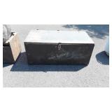 Wooden military type footlocker