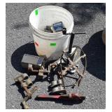 Pipe clamps hardware, plus pipe wrench