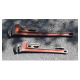 Two Ridgid Pipe Wrenches, 18 & 24"