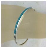 Sterling silver turquoise cuff
