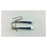 Sterling silver lapis earrings