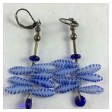 Blue stone earrings