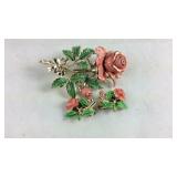 Brooch and matching clip on earrings