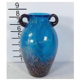 Art Glass Handled Vase