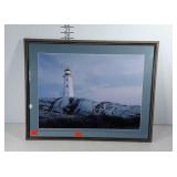 Lighthouse photo, framed, 25x20