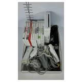 WII gaming system with controllers and several