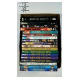 Flat of DVDS including Planet Earth series.