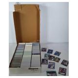 Large box of baseball cards by SCORE & DONRUSS.