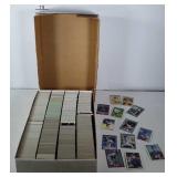 Large box of baseball cards from between 1985 and