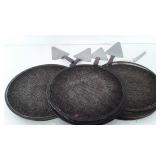 Restaurant style pizza rack pans and servers