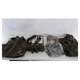 Military body armor vest, size large, backpack