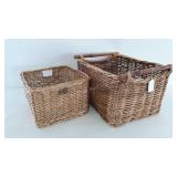 Two baskets, largest is 18x21x12