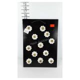 Ceramic knobs, on display board, dozen