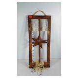 Country craft windowpane wall hanging