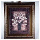 Calla Lilly print with the effect of a painting,