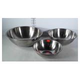 Medium, large and extra large stainless steel