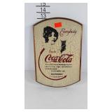 Advertising,  Coca-Cola wood sign, crackle paint