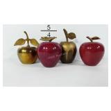 Alabaster and brass apples