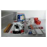 Clearview tote full of office supplies