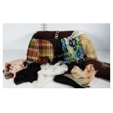 Basket full of scarves and shawls