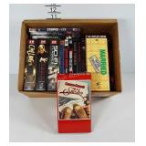 DVDs and a couple VHS tapes